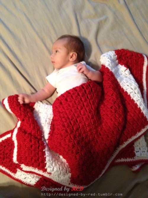 &ldquo;Loops and Shells&rdquo; Team Colors Baby Blanket Out of boredom this summer, I decided to mak