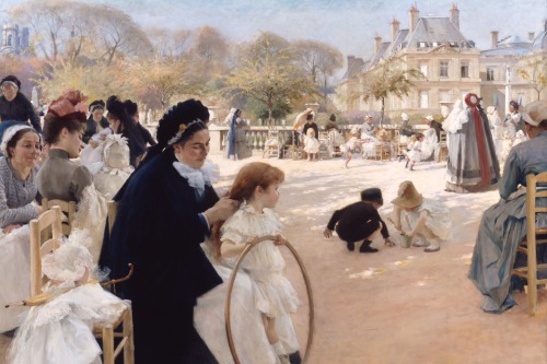 Albert Edelfet, “In The Nursery” &amp; “The Luxembourg Gardens, Paris”