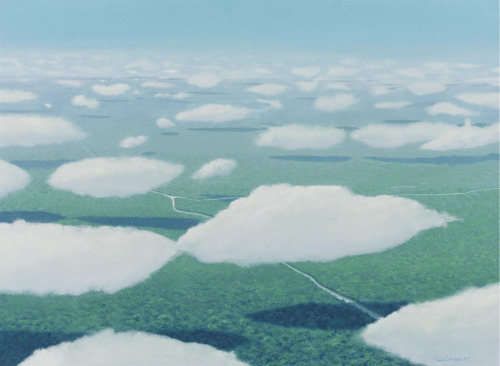 thunderstruck9:Tomás Sánchez (Cuban, b. 1948), Nubes y sombras de nubes {Clouds and shadows of cloud