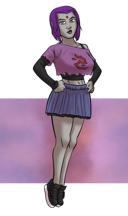 lightfootadv:  Raven from the old Teen Titans cartoon in casual clothes. I was going to draw her in 