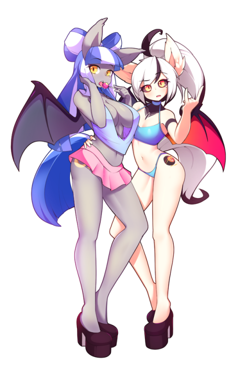 Winged cuties of the night(club)!~//Commission for vpuvd