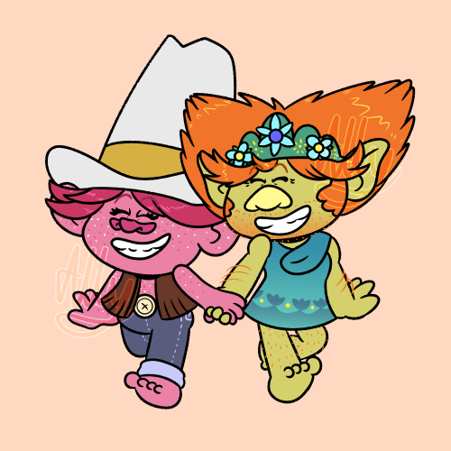 Hickoppy Week - Day 3 - Clothes SwapThey look real cute and want to show it off!Trolls © D