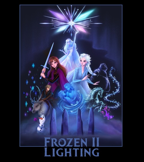 Official Frozen II Lighting Crew Shirt Art