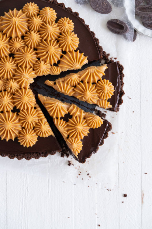 foodffs: dark chocolate peanut butter tart with peanut butter whipped cream Follow for recipes Is th