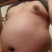 gainerburr:Stuffed belly!I had a hamburger, 20 nuggets, some fries, a chocolate milkshake