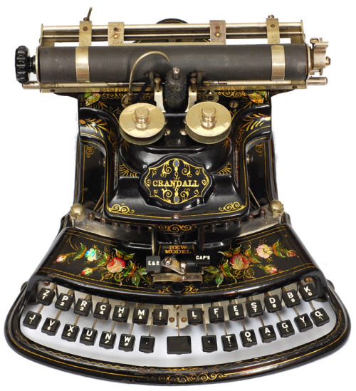 worldhistoryfacts:The 1886 Crandall New Model, the first commercially successful typewriter.