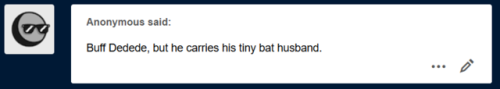 tiny bat husband is not amused.(he secretly is, he is a bit tsundere sometimes but shhh. he has a bu