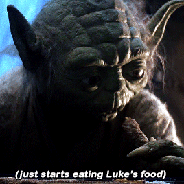 villainelle:Yoda + being a crackhead  Star Wars: The Empire Strikes Back (1980) dir. Irvin Kers