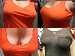 Store changing room selfies. Spot the odd one out! These were pretty blurry so had to make a smaller &lsquo;compilation&rsquo; image for your viewing pleasure. Wish I had some gifs of those puppies wobbling around in the orange top. Next time Mrs, next