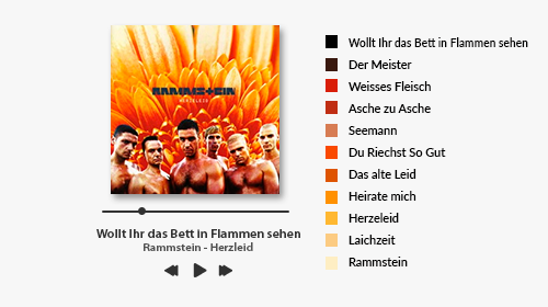 Rammstein Albums + Color Palettes