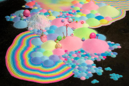 coolthingoftheday:  Artist Tanya Schultz creates colorful works of art using sugar and candy. [x]