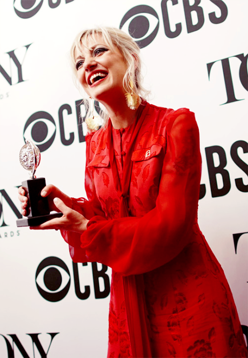 Anaïs Mitchell, winner of the award for Best Original Score for Hadestown, poses in the press r