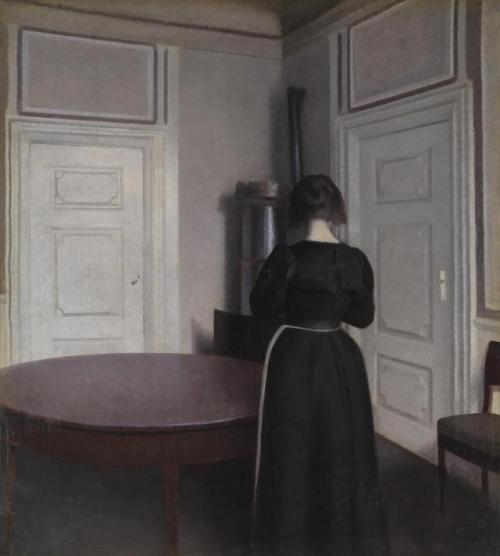 Interior by Vilhelm Hammershoi, 1899.