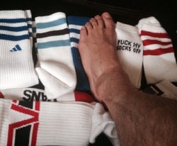 fractionofthewhole:  Which socks to wear for tonite’s fuck? 