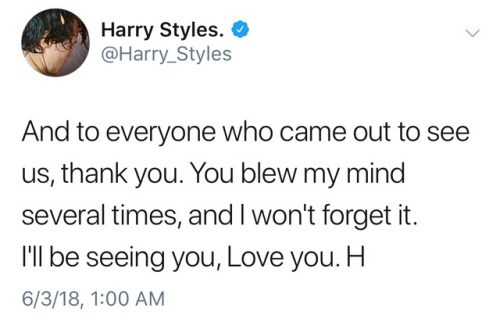 Harry on Twitter || 3 June 18