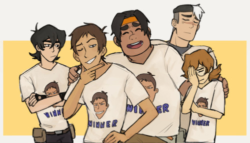 blumeesloth: Lance made tshirts for everyone