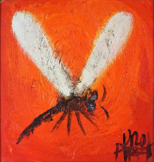 Pro Hart (1928 - 2006) - Dragonfly. Oil on board.