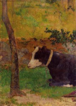 paulgauguin-art:  Kneeling cow, 1888Paul