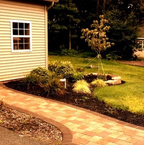 Philadelphia Mulch Front YardIdeas For A Medium-sized, Rustic, Fully-shaded Front Yard With Mulch In