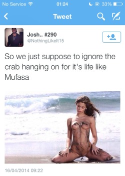 workingclassfucker:  isolated-roots:  thenewmainstream:  didgeridood:  OH MY GOD  She has crabs… HAHAHA  Ew  this made my day 