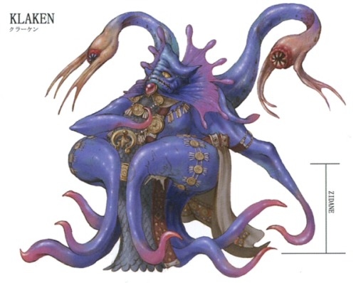 The Chaos Guardians: Maliris, Tiamat, Kraken and Lich artwork, Final Fantasy IX