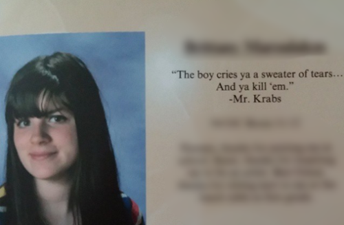 it-a:  toominator:  spookeys:  the boy cries you a sweater of tears and you kill him    this was my senior quote 