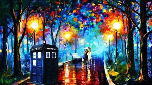 nathanielemmett:  I have seen these separate before, but I wanted to put the three together: Leonid’s paintings with the TARDIS brilliantly photoshopped in. I would hang one of these in my living room without any hesitation! 