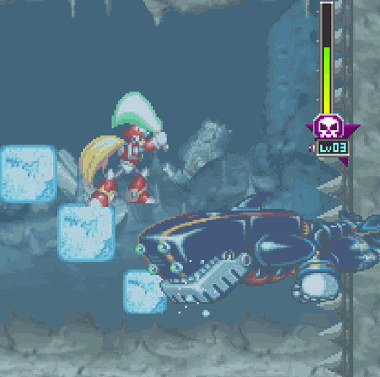 kazucrash:    Rockman X5 / Mega Man X5Publisher: CapcomDeveloper: CapcomPlatform: PlayStation, PlayStation 2, GameCube, PCYear: 2000 (JP PS1), 2001 (NA/EU PS1), 2002 (JP/NA PC), 2006 (PS2, GCN)    Duff Mcwhalen, the irish Reploid. 