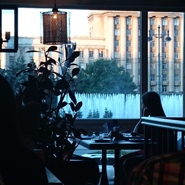 A #restaurant with a view. The #Girl  🍴  👩   .  #Ресторан #ПряностиИрадости