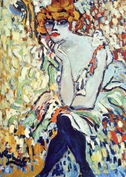 womeninarthistory:  Portrait of a Woman. Maurice de Vlaminck