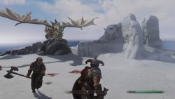 rpgfanatics:  So this hired thug just climbed to the top of the Throat of the World just to kill me. Dedication.http://rpgfanatics.tumblr.com