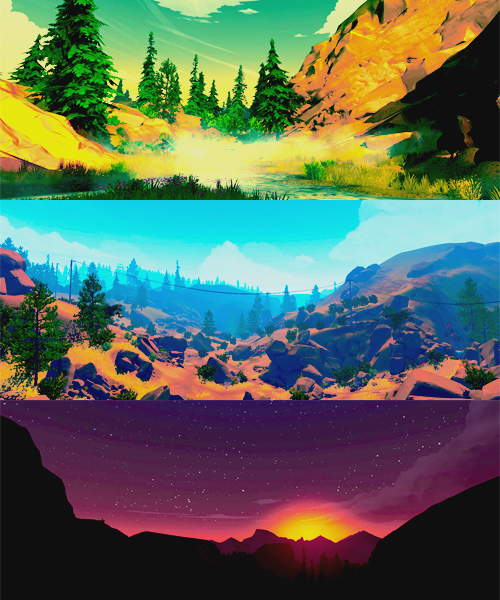 romanoffs:    video game aesthetics ↳ firewatch (x)   