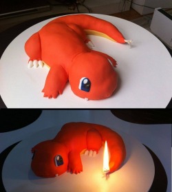 inuis: fantomeheart:  The only acceptable birthday cake  so when you blow out that candle you’ll be killing that charmander happy birthday u sick fuk 