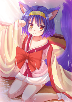 Kazenokaze:  Izuna-Nyan~ Full Ress : Http://Www.pixiv.net/Member_Illust.php?Mode=Medium&Amp;Amp;Illust_Id=43773059