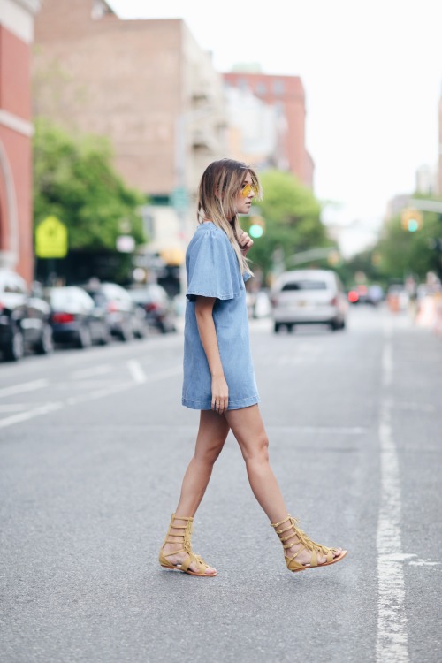 freeyourbliss: Wearing: Zara Dress | Mystique Sandals | Acne Sunglasses
