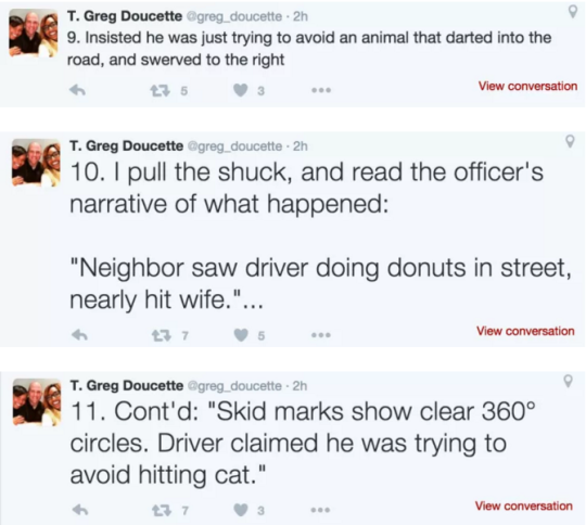 blackmattersus:    T. Greg Doucette is a criminal defense lawyer in North Carolina who also writes a legal blog. And he’s got some things to say:   In a 43-part tweetstorm on Tuesday, Doucette recounted a recent experience defending a 17-year-old black