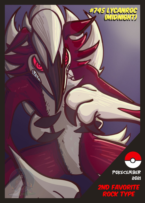 Pokécember 2021 - Day 14 - 2nd Favorite Rock Type - Lycanroc (Midnight  Form)AHHHH THE L