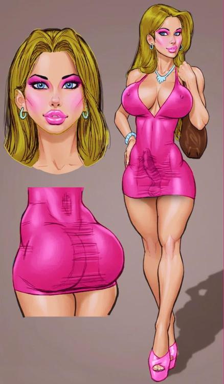 steffimaid:  traci-a:  WHAT’S NOT TO LIKE??  Pink bimbo with a bugle, I love it! 