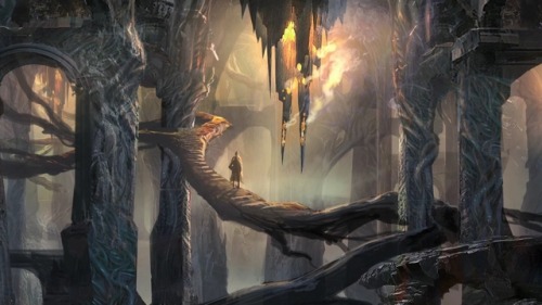 themiddleearthworldoftolkien:Concept Art of Woodland Realm