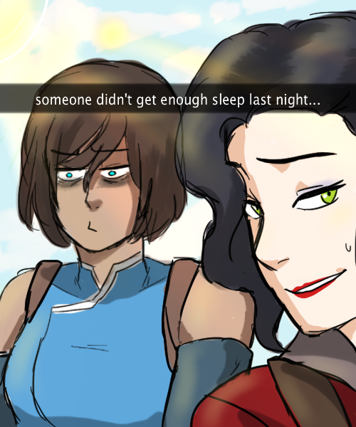 dragonclaws123:I did some korrasami snap chat pics today (based off from beroberos