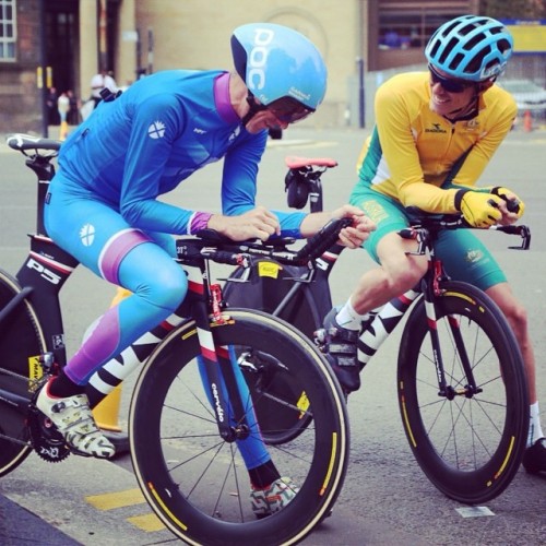 laicepssieinna:  From cyclingaustralia - Aussie @rohandennis chats with Garmin-Pro Sharp team mate D