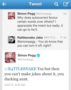 Dongzhou:  Simon Pegg (Scotty From Star Trek) Aka One Of My Favorite People 