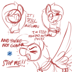asklovelylaughter:  in response to the recent snow…  I KNOW RIGHT GO AWAY WINTER WAIT YOUR FRICKIN&rsquo; TURN &gt;&lt;!