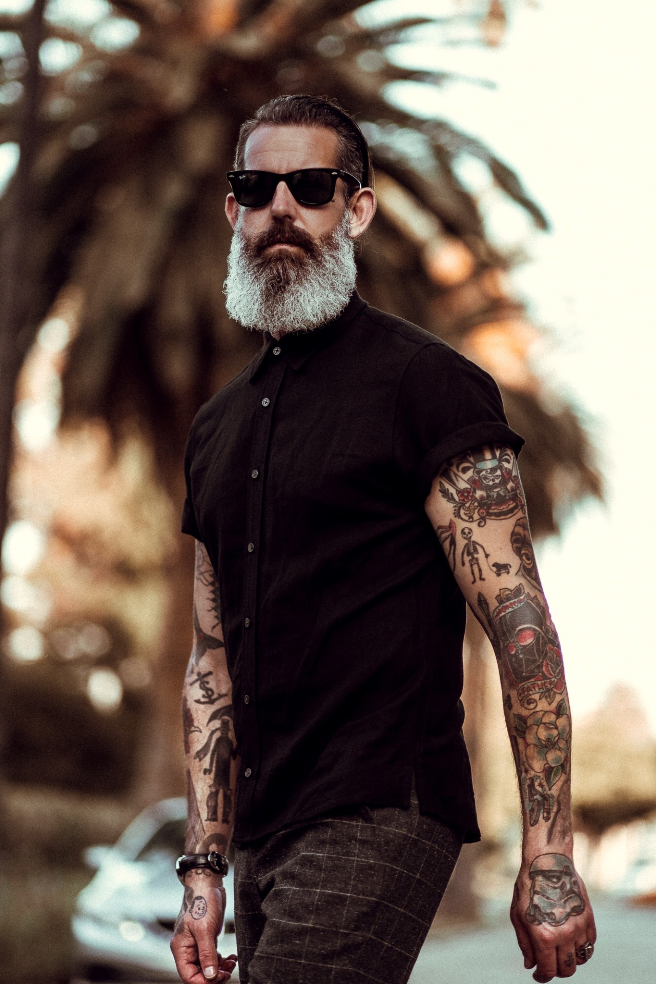 Jewelry for Real Men Bearded Man with Tattooed Torso Macho Bare Torso  Fit Model with Tattoo Art Skin Stock Photo  Image of sexual accessory  175115698