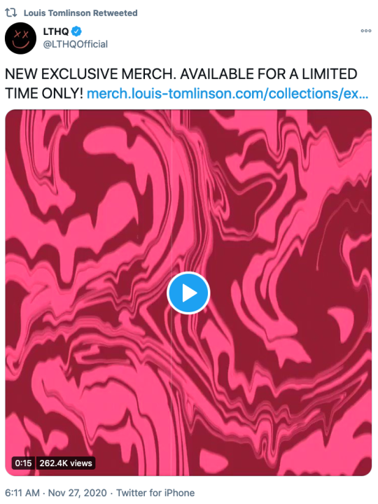 27/11 | Buy merch HERE The rude tweet Louis was replying to: