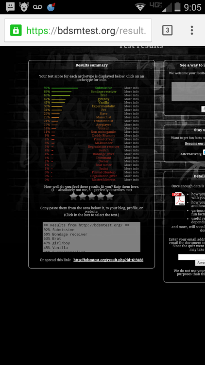 misticmight:My score vs hypnosisub done through bdsmtest.org