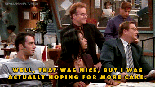 retropopcult:newsradiogifs:…Is that lemon zest?NewsRadio, “Pure Evil” (November 17, 1997)i really ad