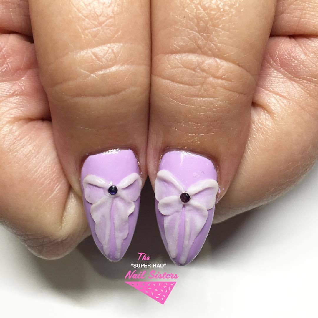 The Super Rad Nail Sisters - Melbourne Nail Art – Cute 3D bow thumbs 🎀  #3Dnailart #nailart...