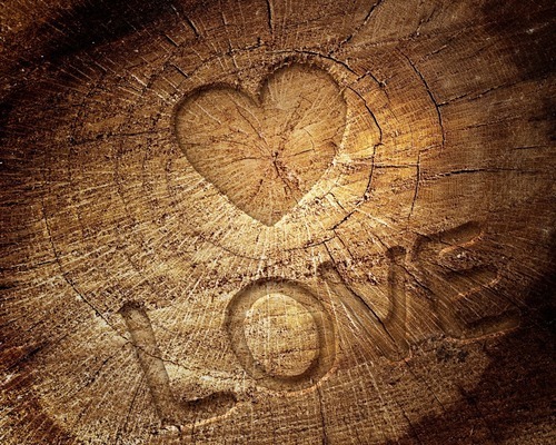 Wooden and/or full of love, you only have one heart, take good care of it.. 