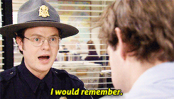 jakeperaltz:  So, yesterday Dwight found half a joint in the parking lot, which